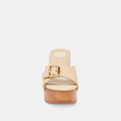 YALAH HEELS LT NATURAL RAFFIA - Dolce Vita