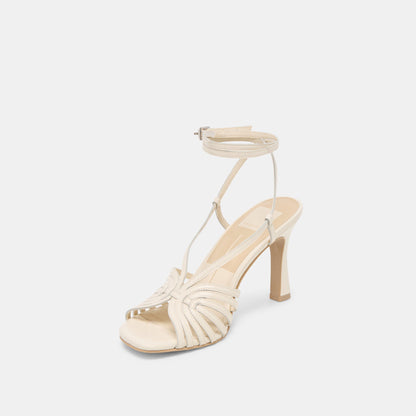 Nivana Off White Crinkle Patent Heels - Dolce Vita