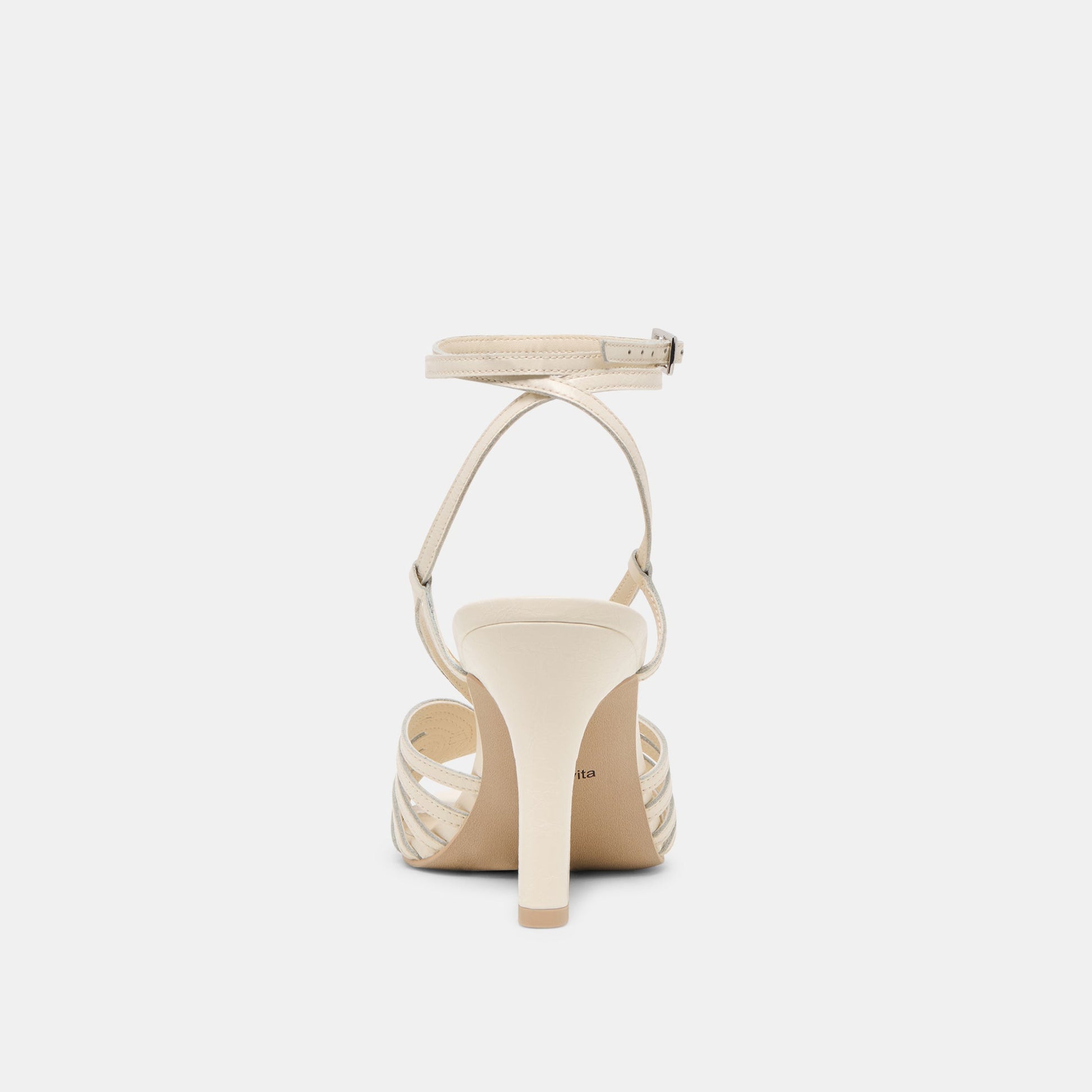Nivana Off White Crinkle Patent Heels - Dolce Vita