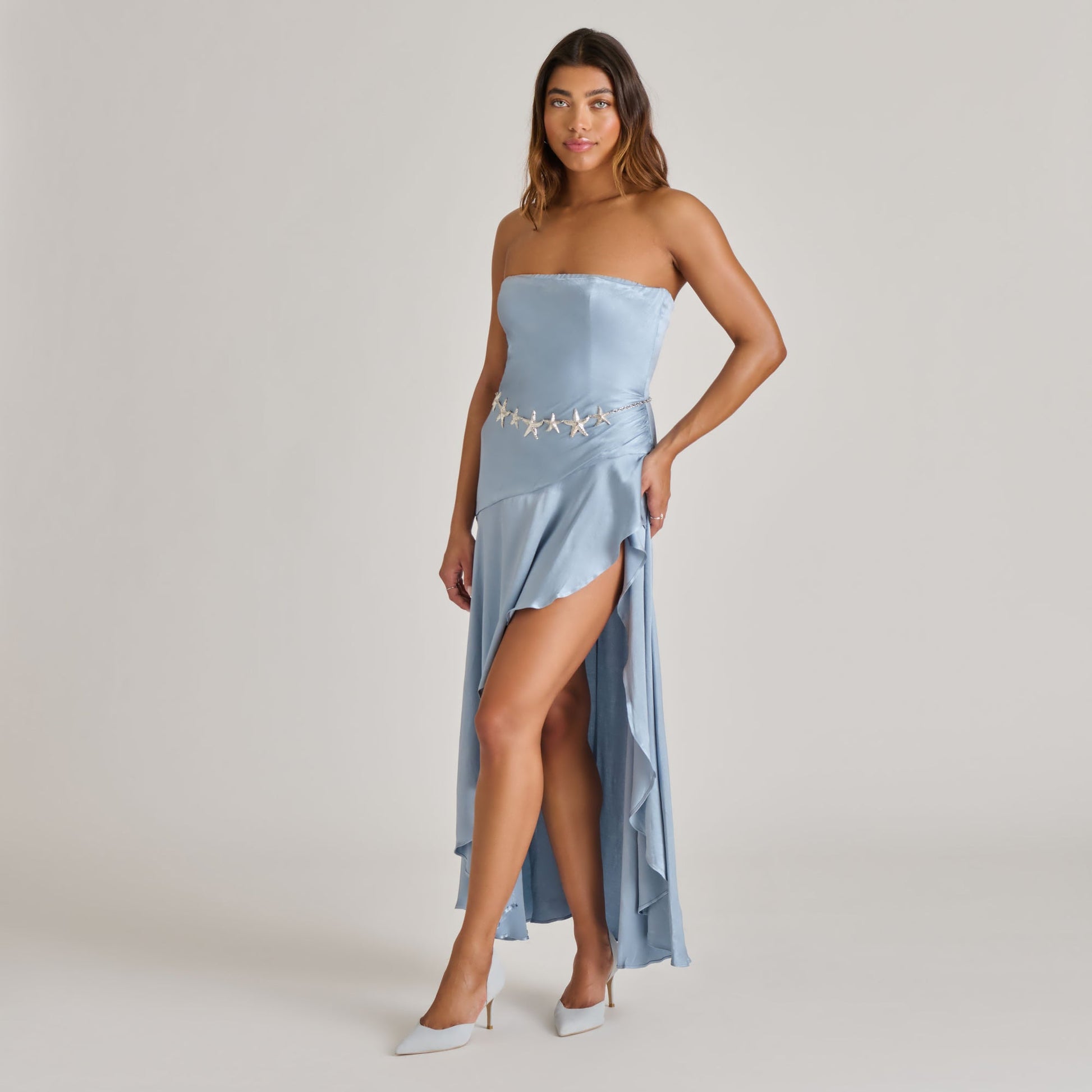 ELOY HEELS LIGHT BLUE SUEDE - Dolce Vita
