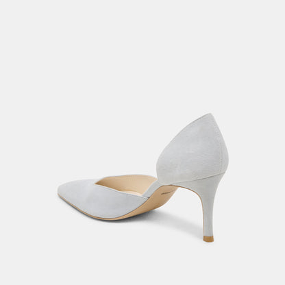 ELOY HEELS LIGHT BLUE SUEDE - Dolce Vita