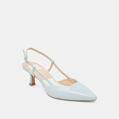 Odela Ice Blue Leather Heels - Dolce Vita