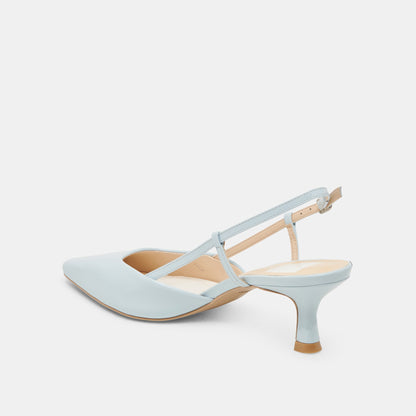 Odela Ice Blue Leather Heels - Dolce Vita
