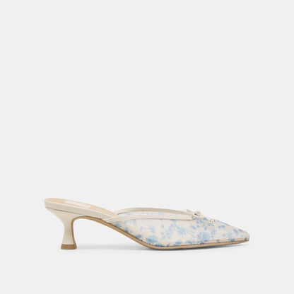 Cleo Blue Floral Mesh Heels - Dolce Vita