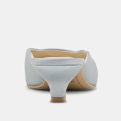 UMARA HEELS LIGHT BLUE SATIN - Dolce Vita
