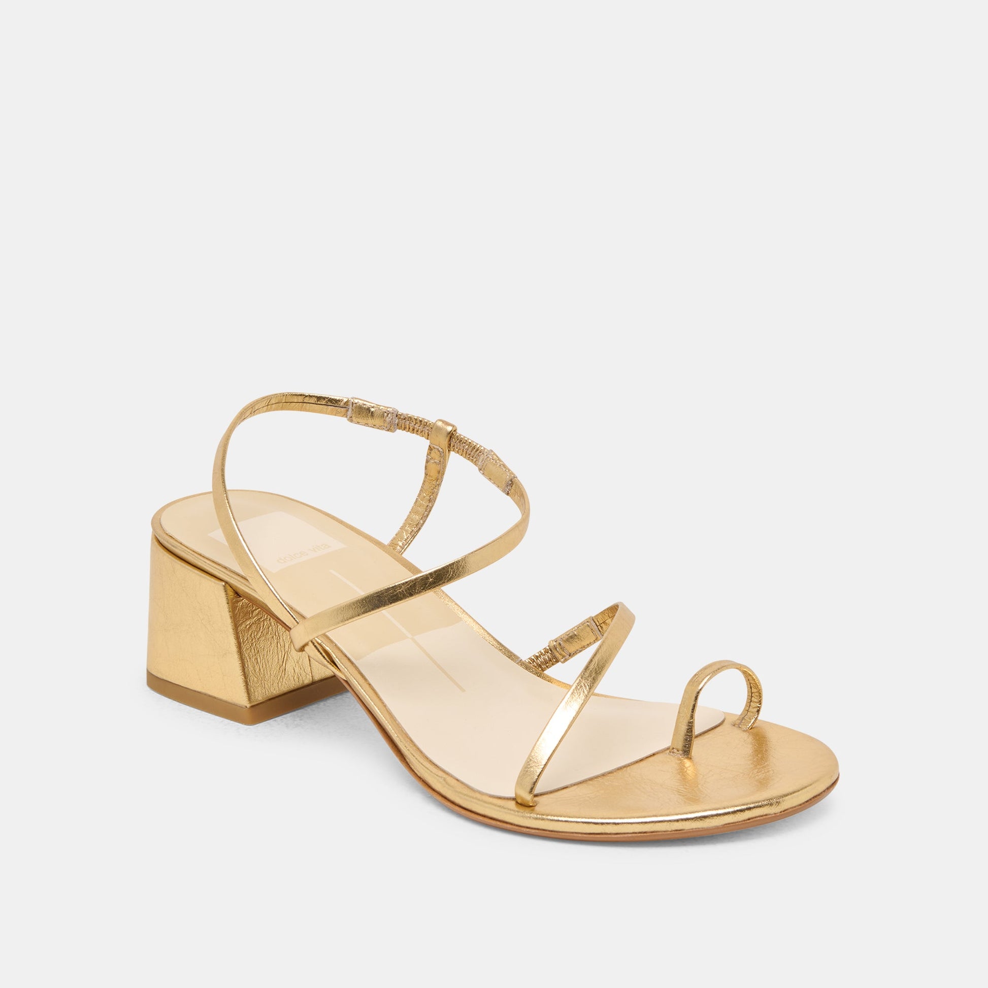Trini Gold Leather Heels - Dolce Vita