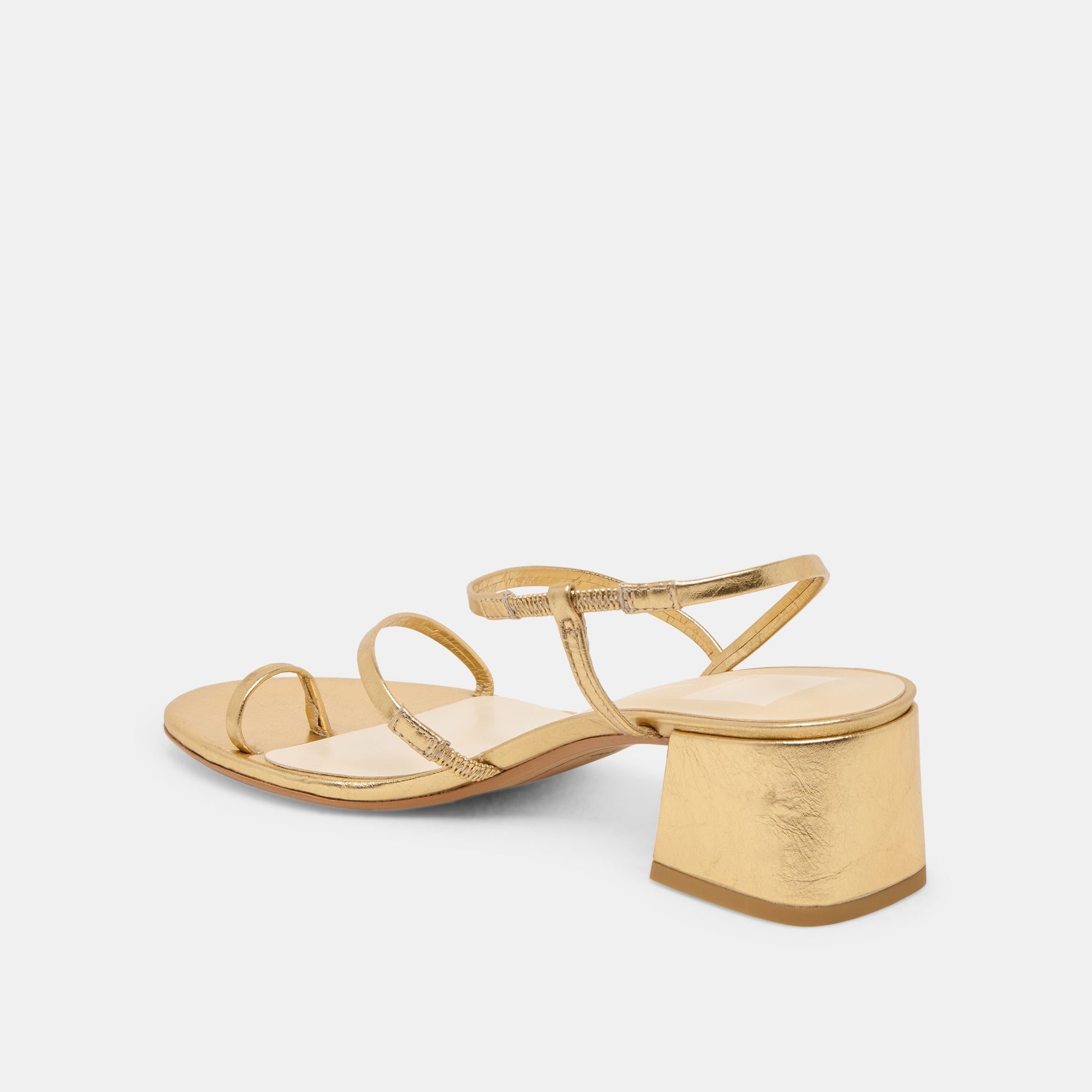 Trini Gold Leather Heels - Dolce Vita