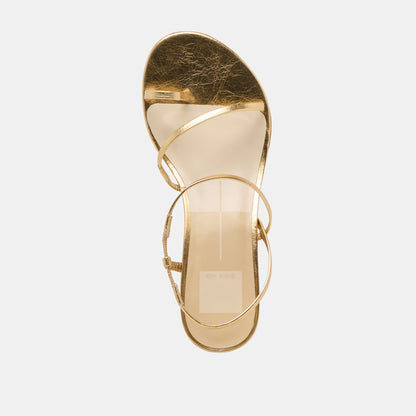 Trini Gold Leather Heels - Dolce Vita