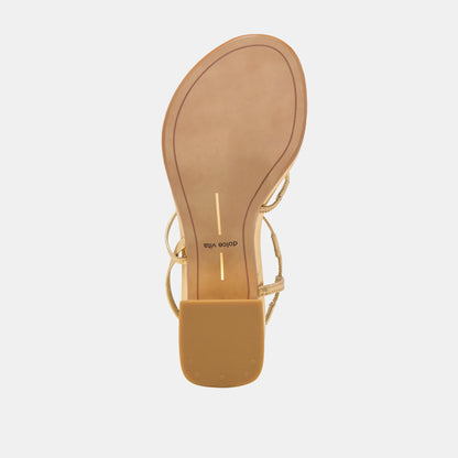 Trini Gold Leather Heels - Dolce Vita