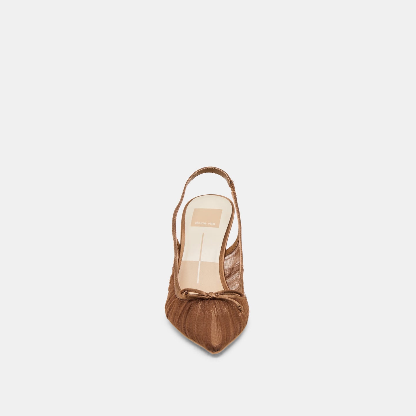 Yela Mid Brown Tulle Heels - Dolce Vita