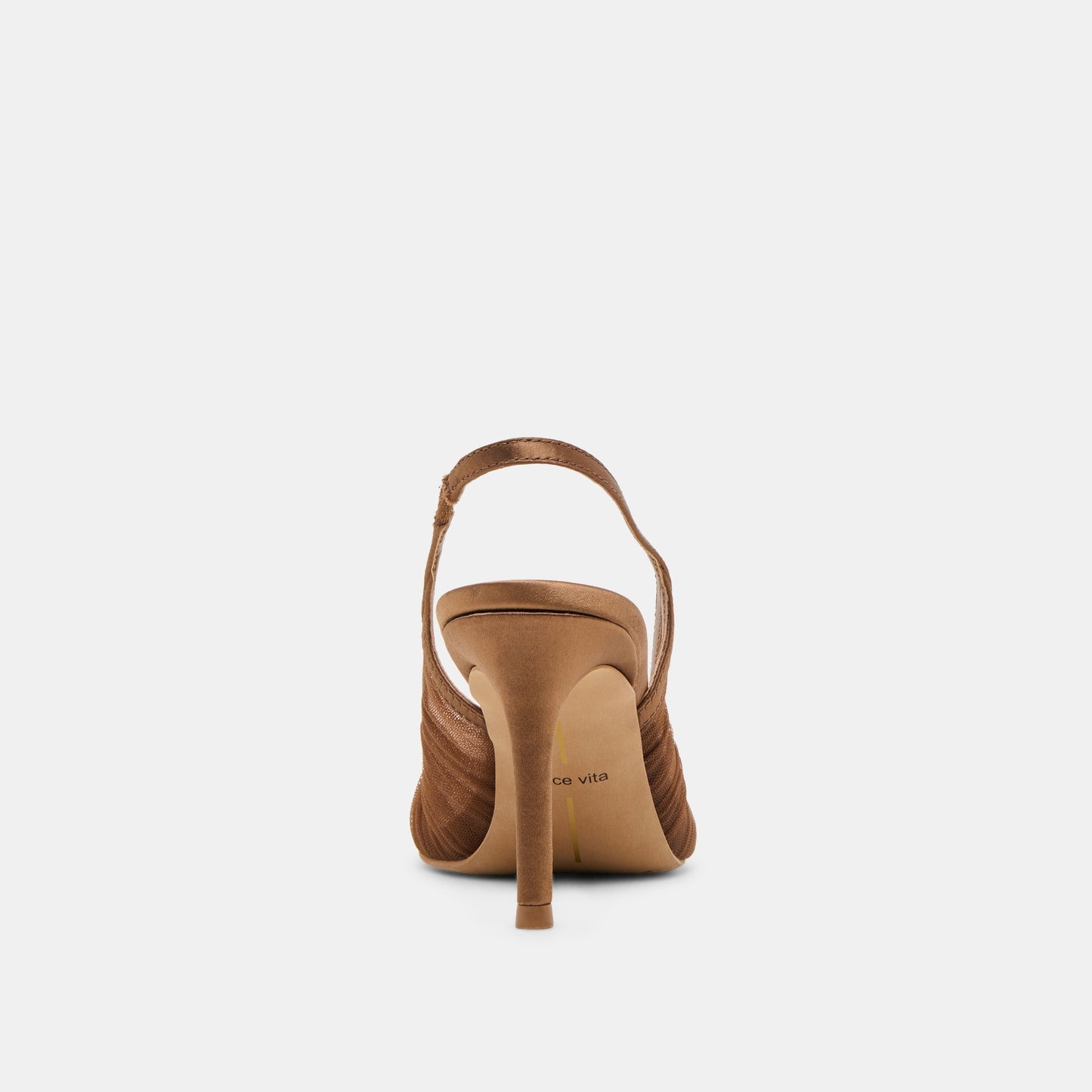 Yela Mid Brown Tulle Heels - Dolce Vita