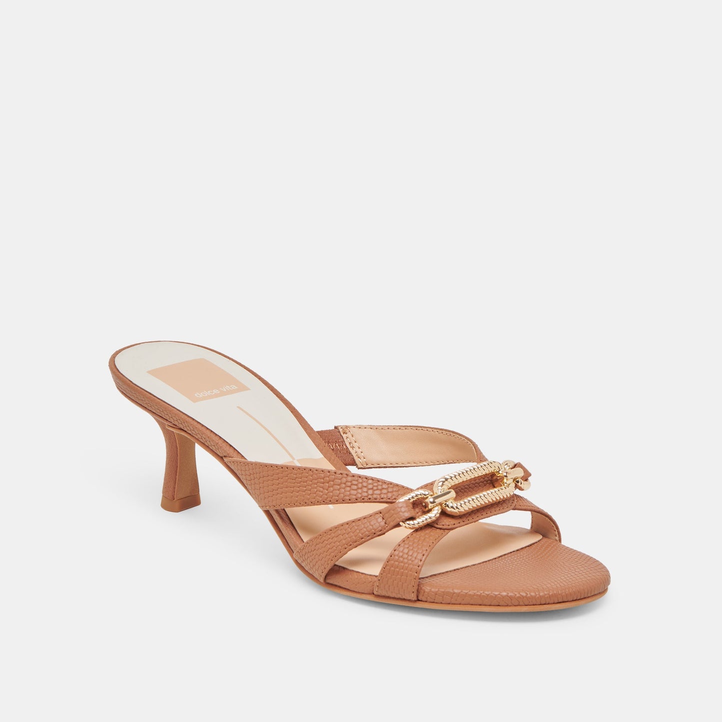 LERAH HEELS SADDLE EMBOSSED LEATHER - Dolce Vita