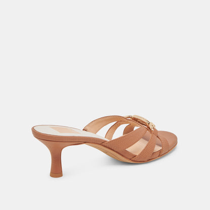 LERAH HEELS SADDLE EMBOSSED LEATHER - Dolce Vita