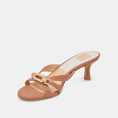 LERAH HEELS SADDLE EMBOSSED LEATHER - Dolce Vita