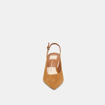 Elasi Brown Nubuck Heels - Dolce Vita