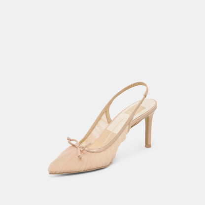 Yela Praline Tulle Heels - Dolce Vita