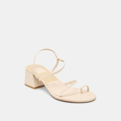 Trini Creme Leather Heels - Dolce Vita