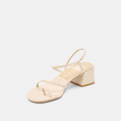 Trini Creme Leather Heels - Dolce Vita