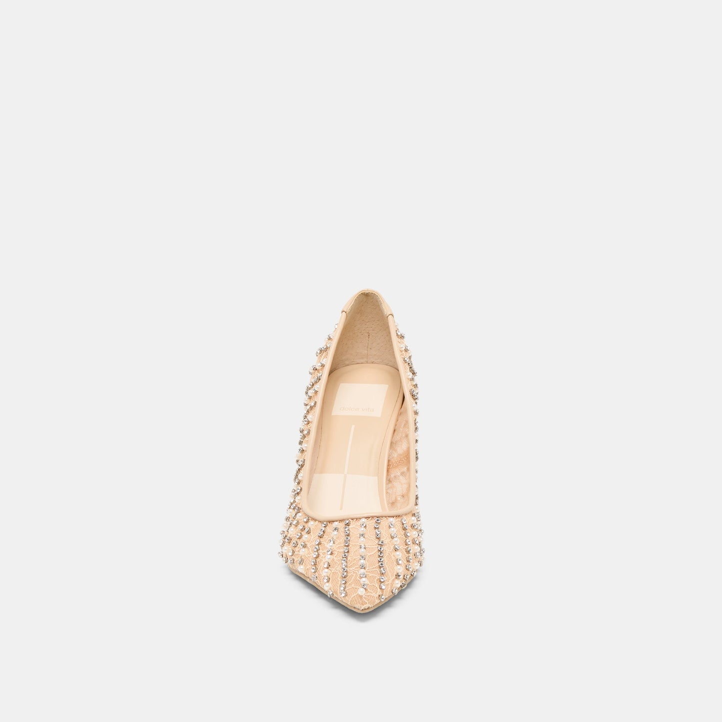 Kashe Pearl Blush Lace Mesh Heels - Dolce Vita
