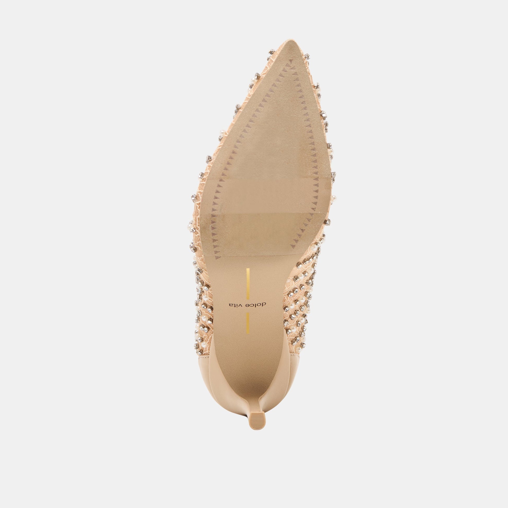 Kashe Pearl Blush Lace Mesh Heels - Dolce Vita