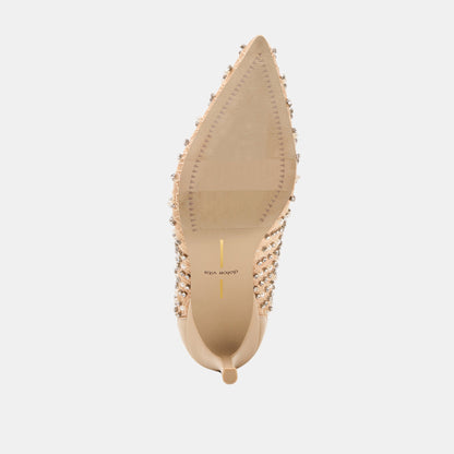 Kashe Pearl Blush Lace Mesh Heels - Dolce Vita