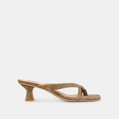Brevel Olive Suede Heels - Dolce Vita