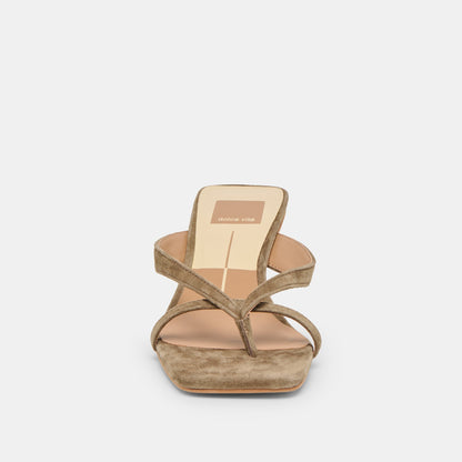 Brevel Olive Suede Heels - Dolce Vita