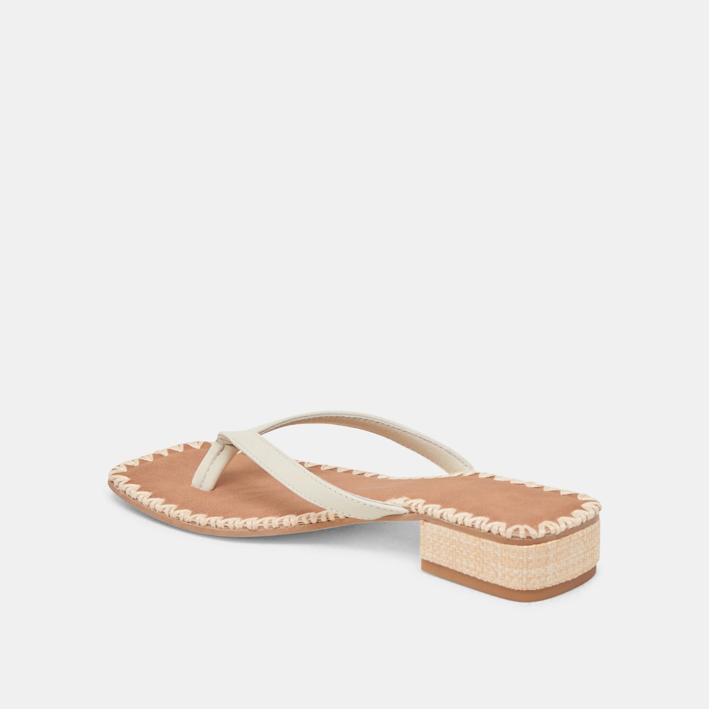 BARTY SANDALS WHITE LEATHER - Dolce Vita