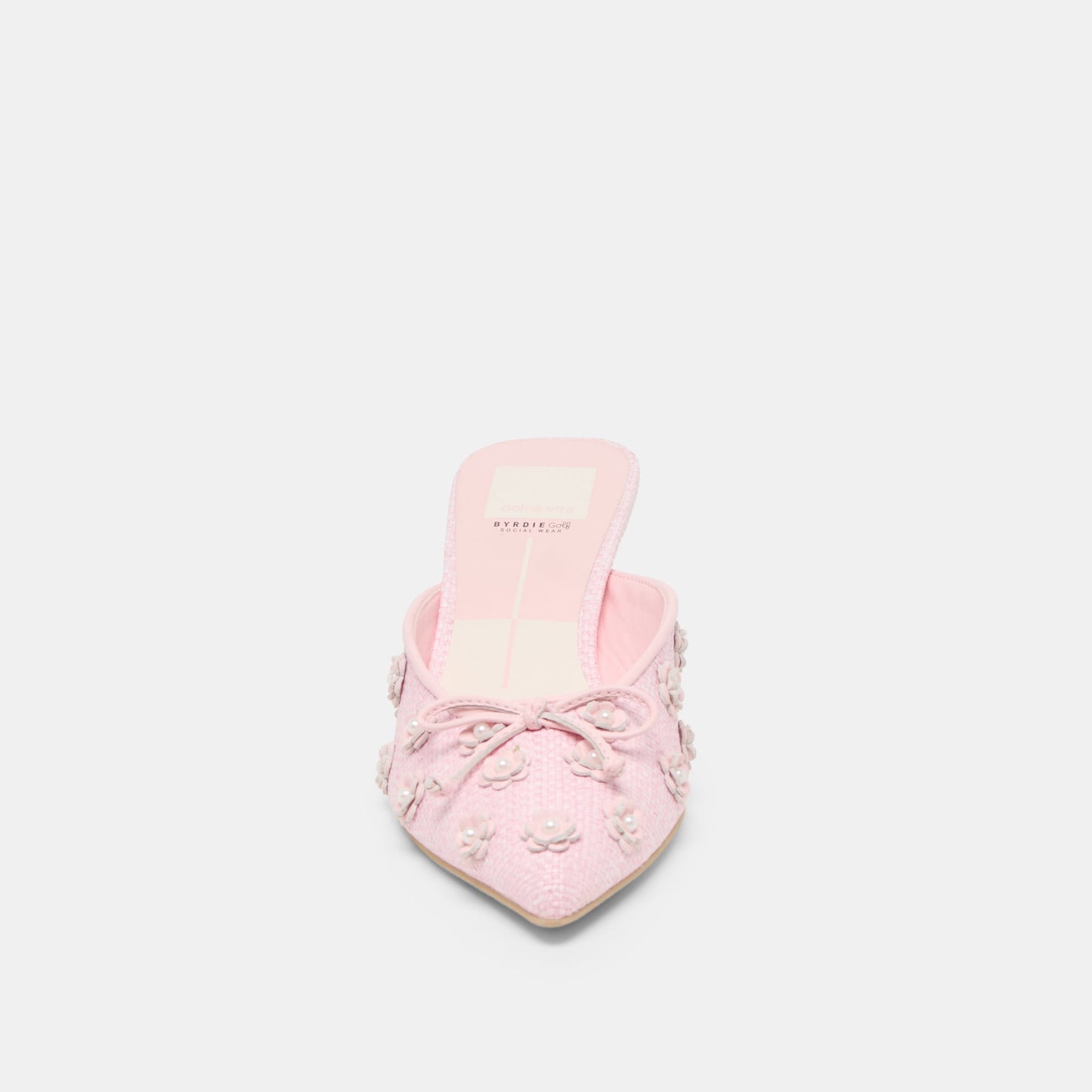 Camilo X Byrdie Golf Pink Raffia Wide Heels - Dolce Vita