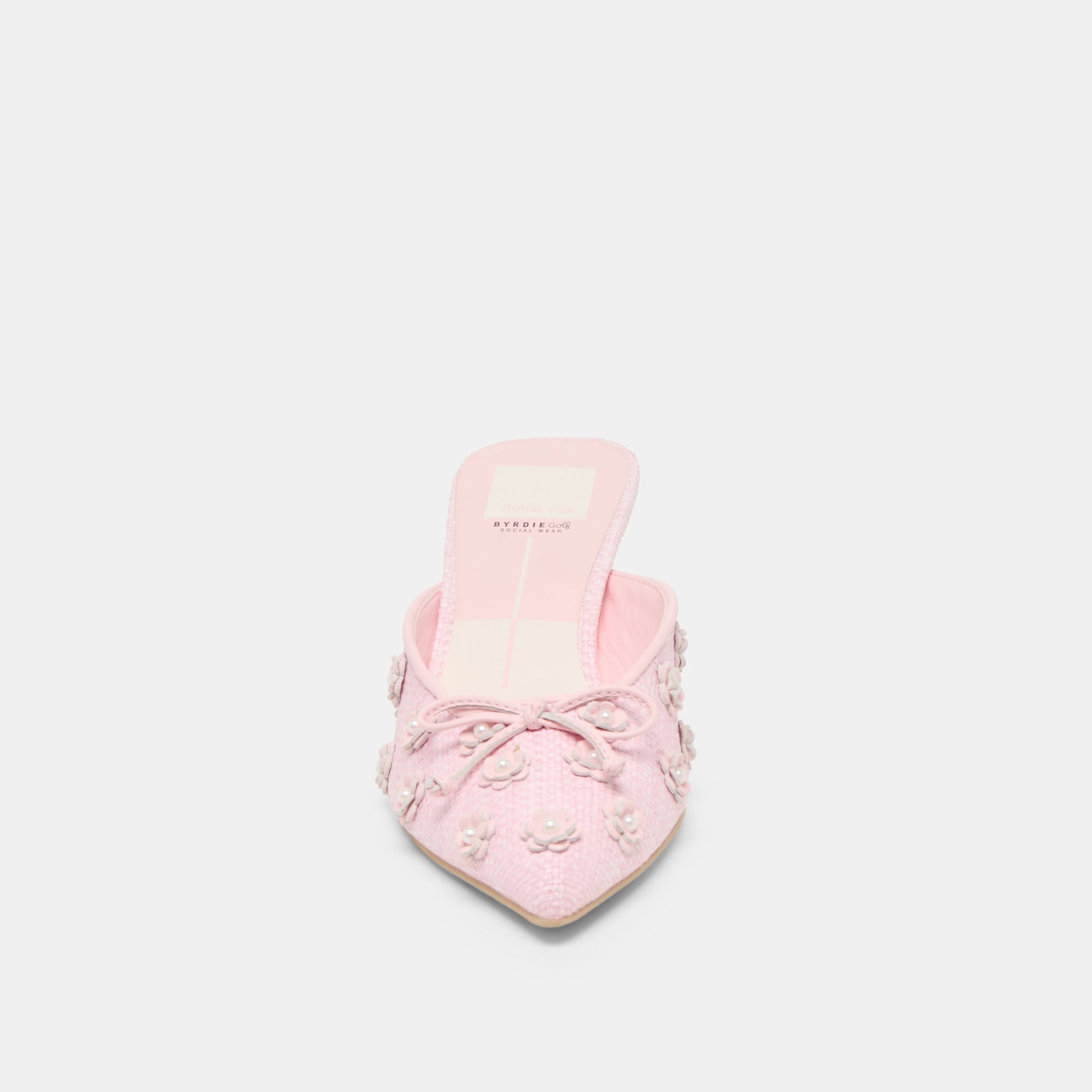 Camilo X Byrdie Golf Pink Raffia Wide Heels - Dolce Vita