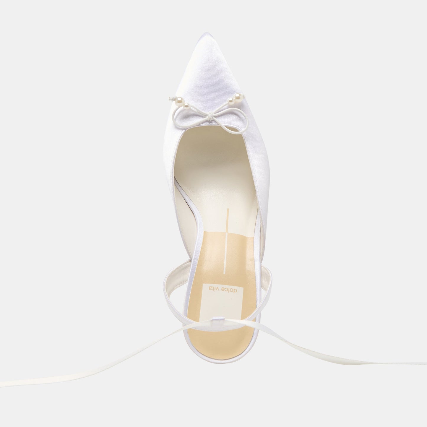 Efora True White Satin Heels - Dolce Vita