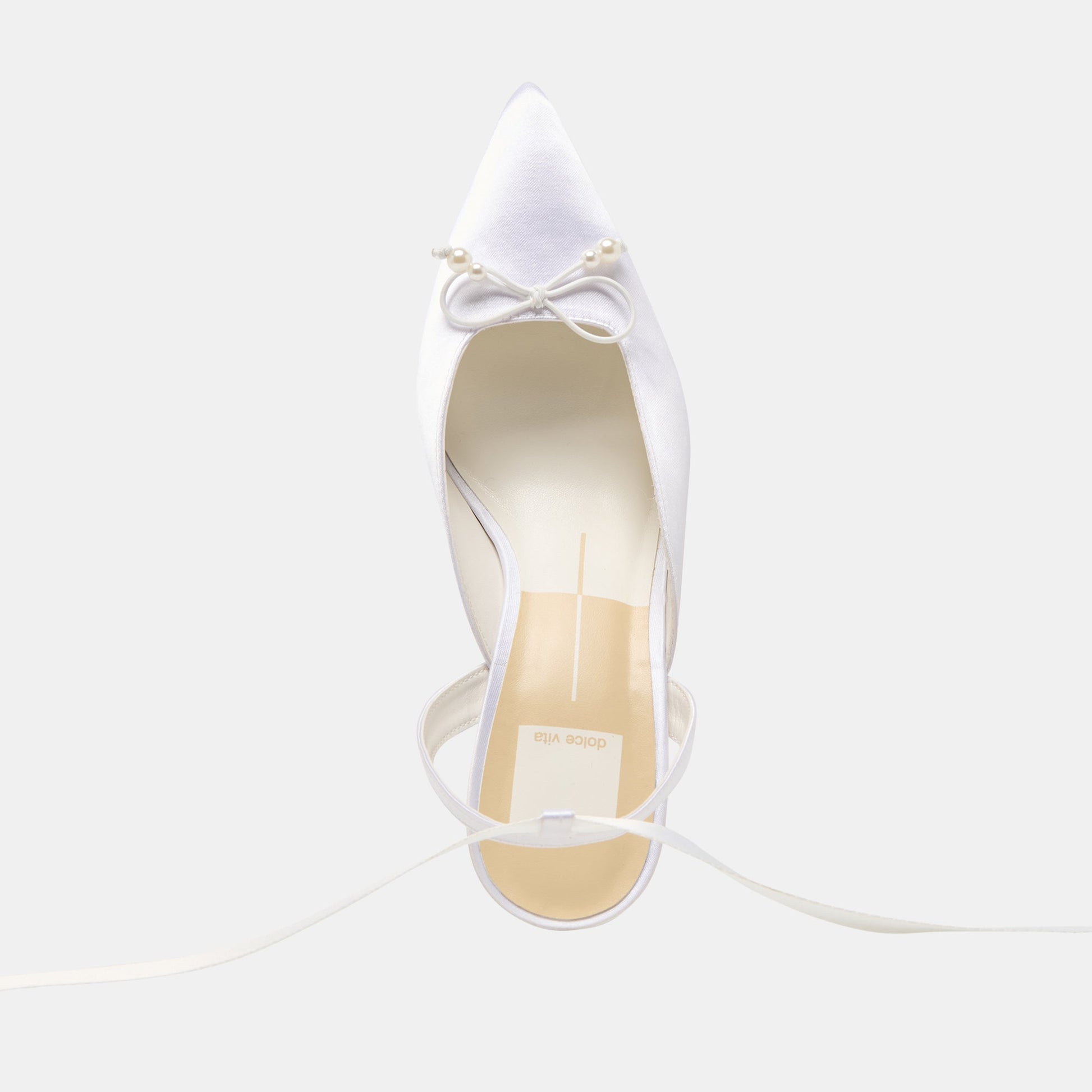 Efora True White Satin Heels - Dolce Vita