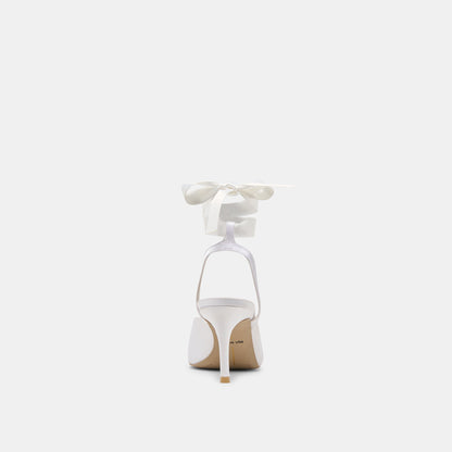 Efora True White Satin Heels - Dolce Vita