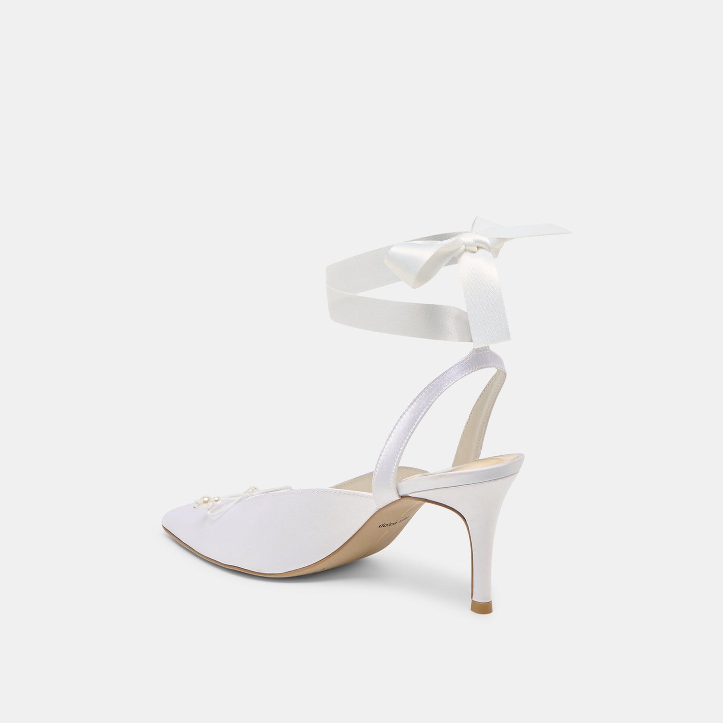 Efora True White Satin Heels - Dolce Vita