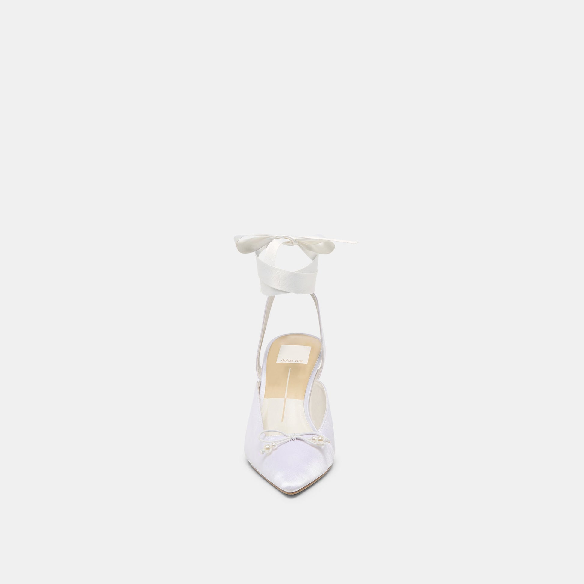 Efora True White Satin Heels - Dolce Vita