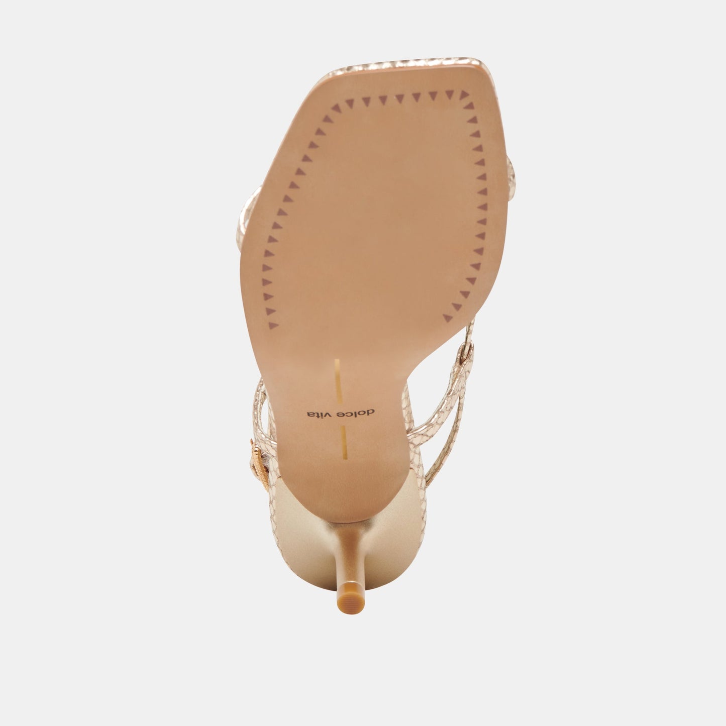 LAURY HEELS CHAMPAGNE EMBOSSED LEATHER - Dolce Vita