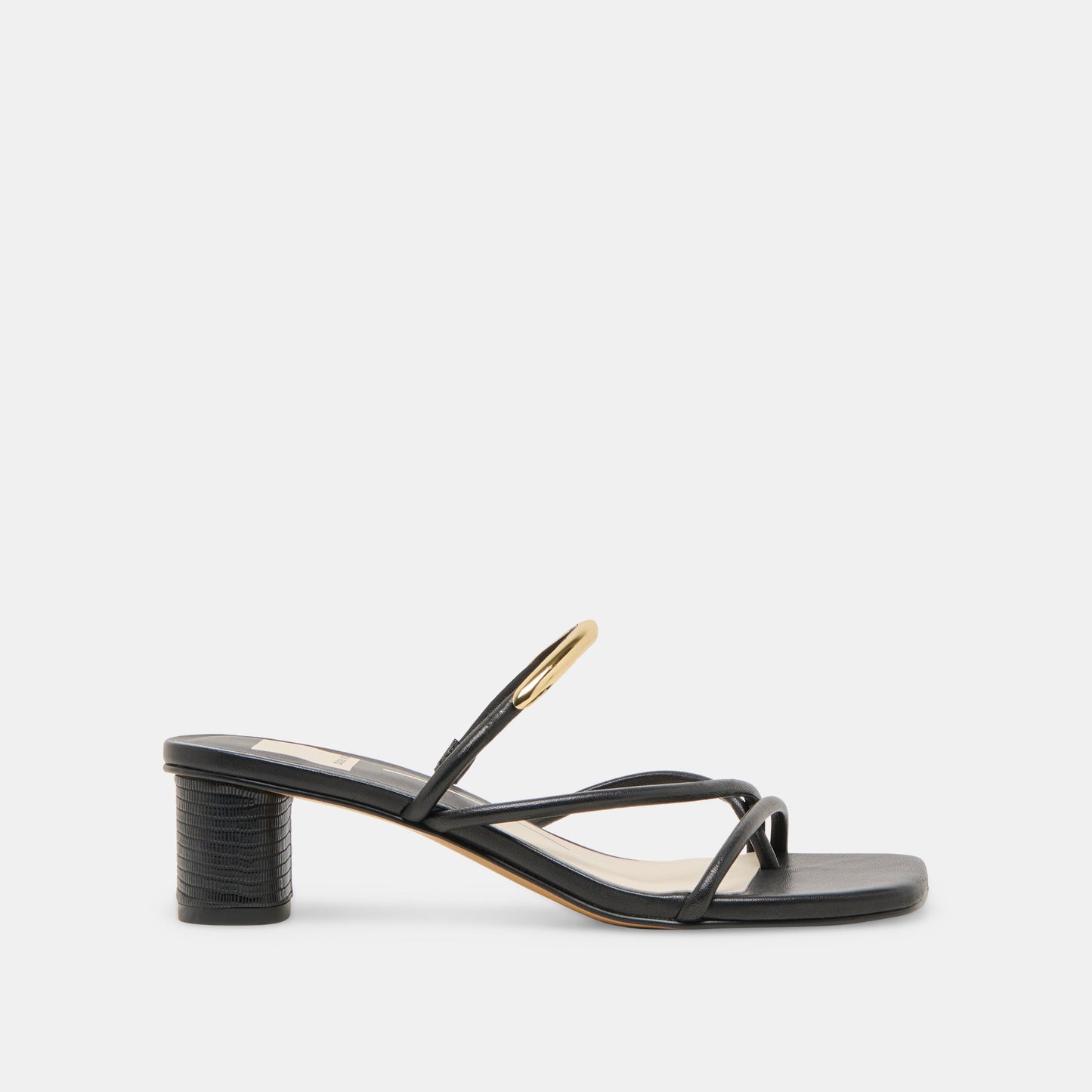 NAIRA HEELS BLACK LEATHER - Dolce Vita