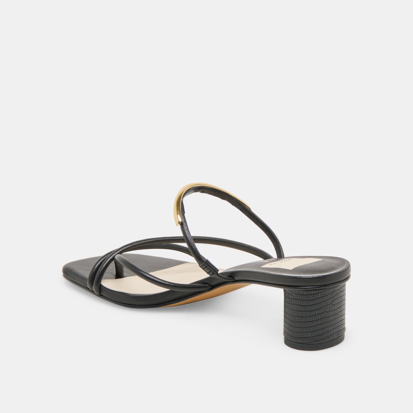 NAIRA HEELS BLACK LEATHER - Dolce Vita