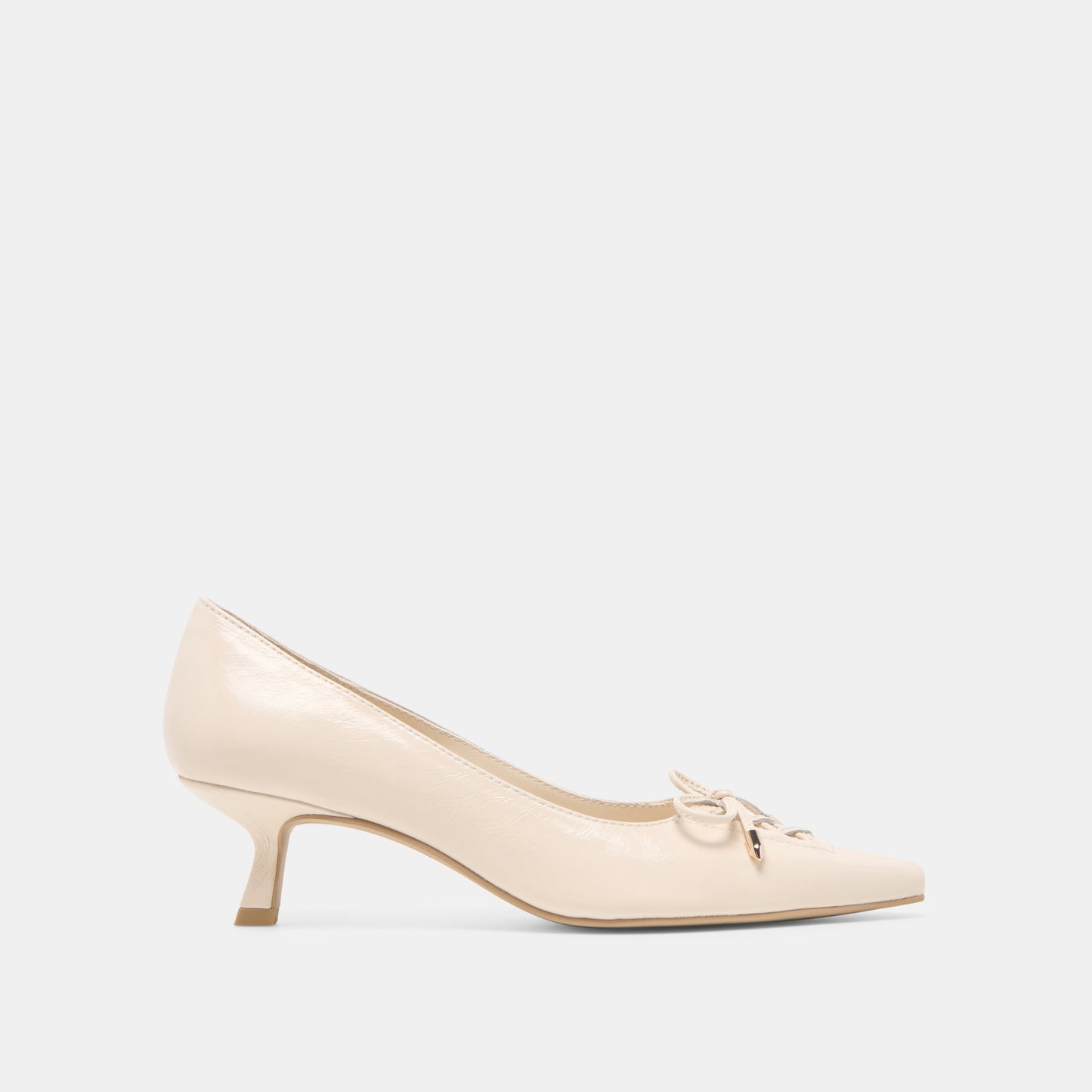 Clarie Bone Crinkle Patent Leather Heels - Dolce Vita