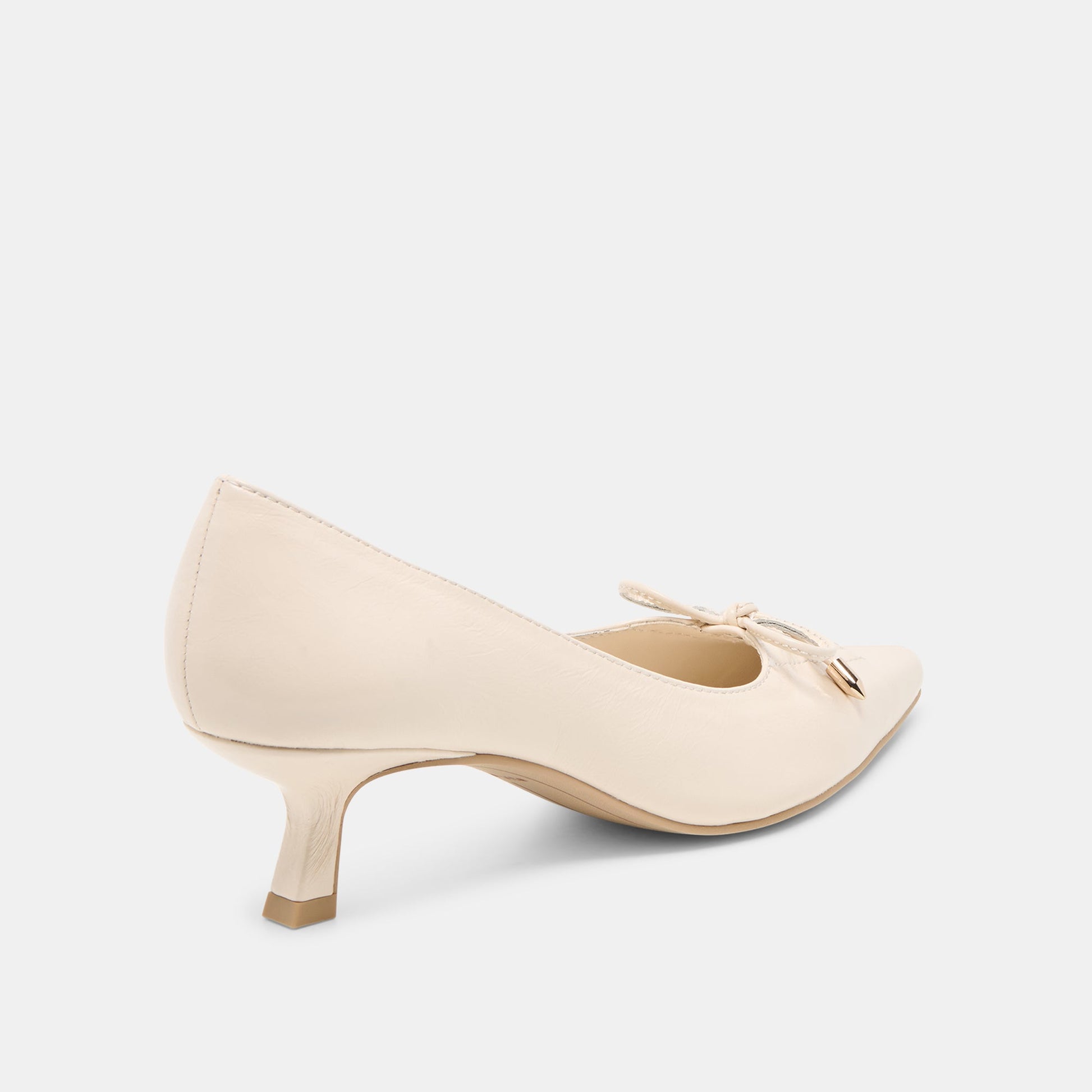 Clarie Bone Crinkle Patent Leather Heels - Dolce Vita