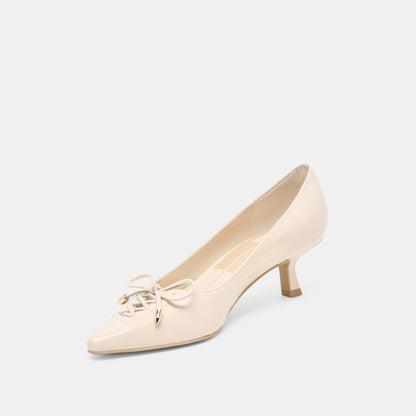Clarie Bone Crinkle Patent Leather Heels - Dolce Vita