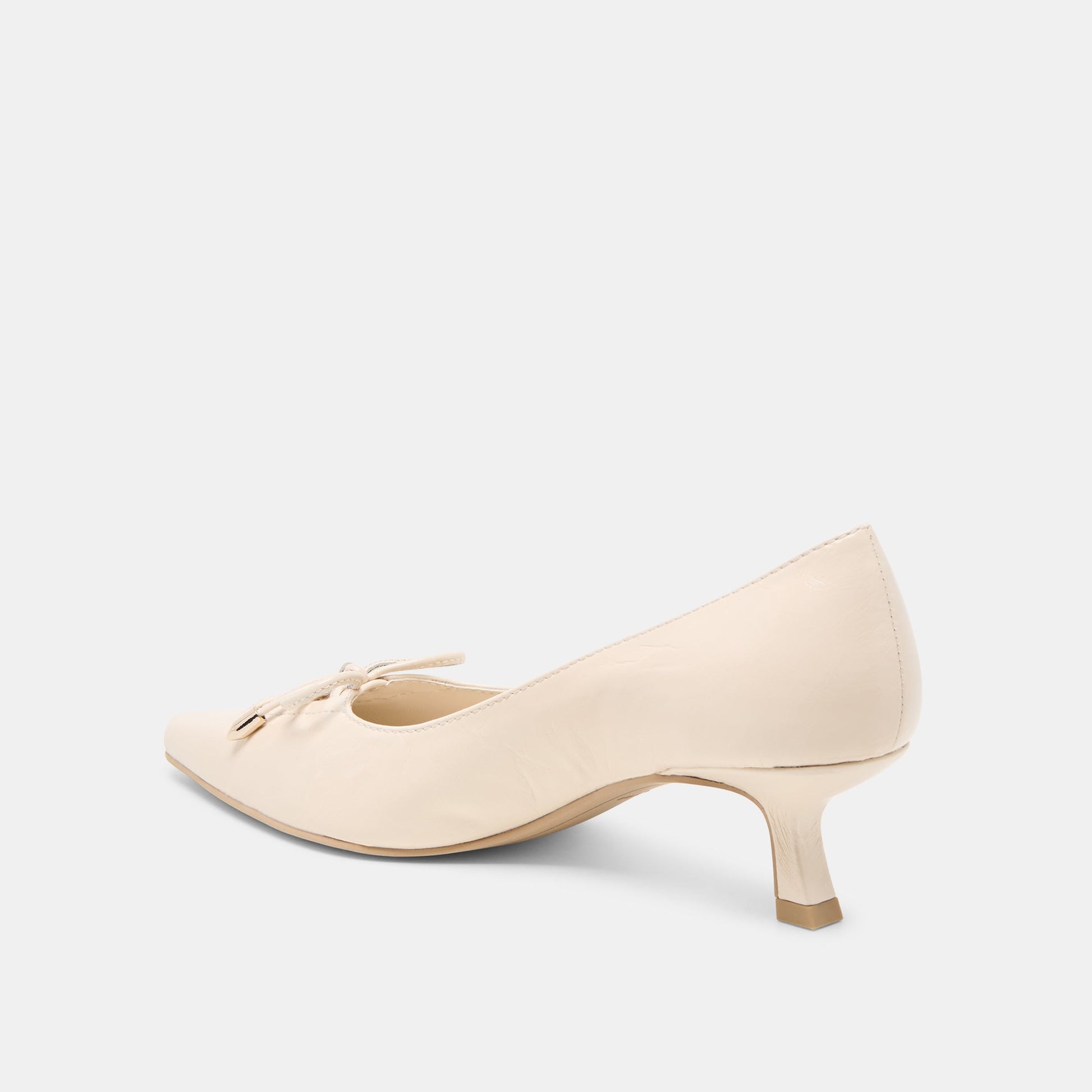 Clarie Bone Crinkle Patent Leather Heels - Dolce Vita