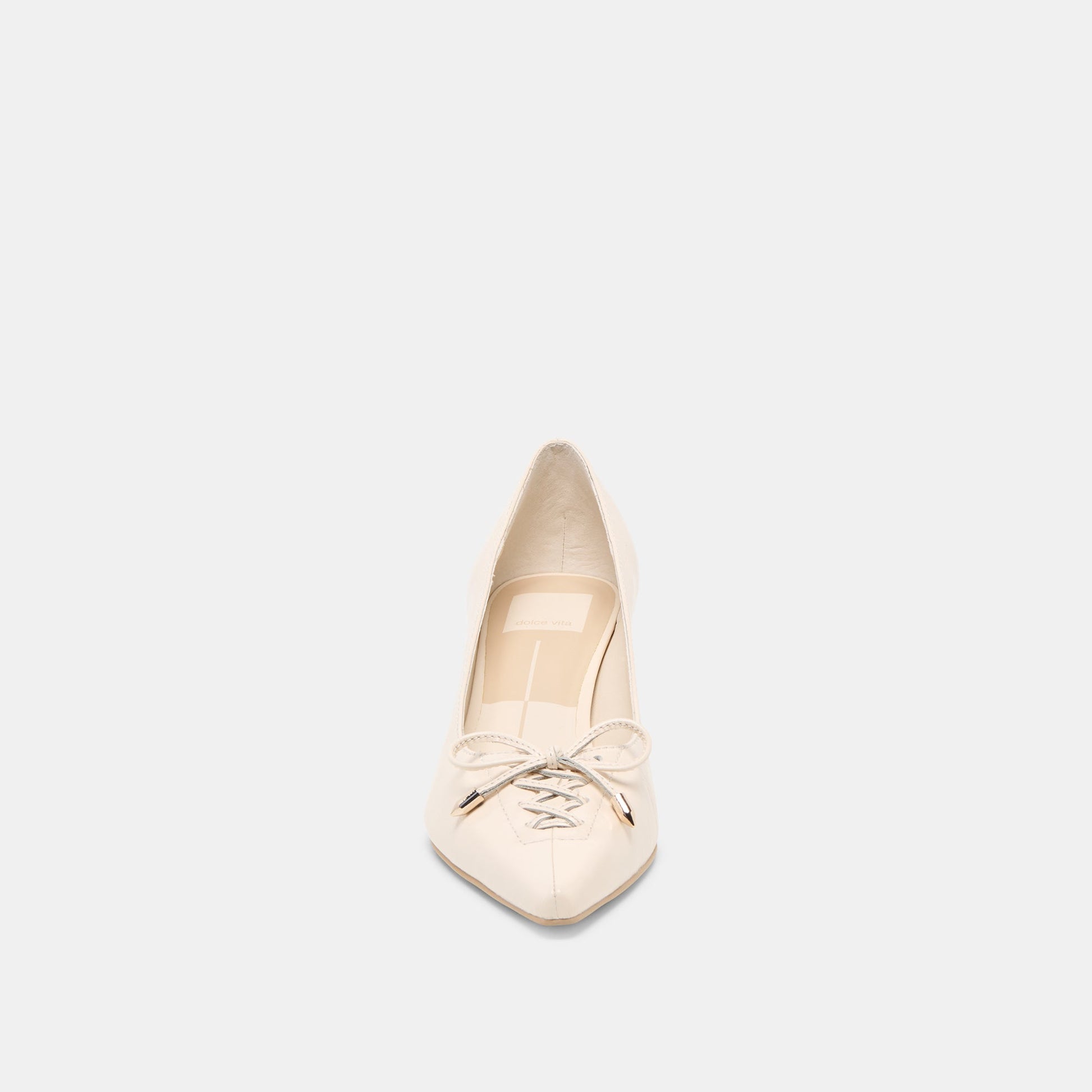 Clarie Bone Crinkle Patent Leather Heels - Dolce Vita