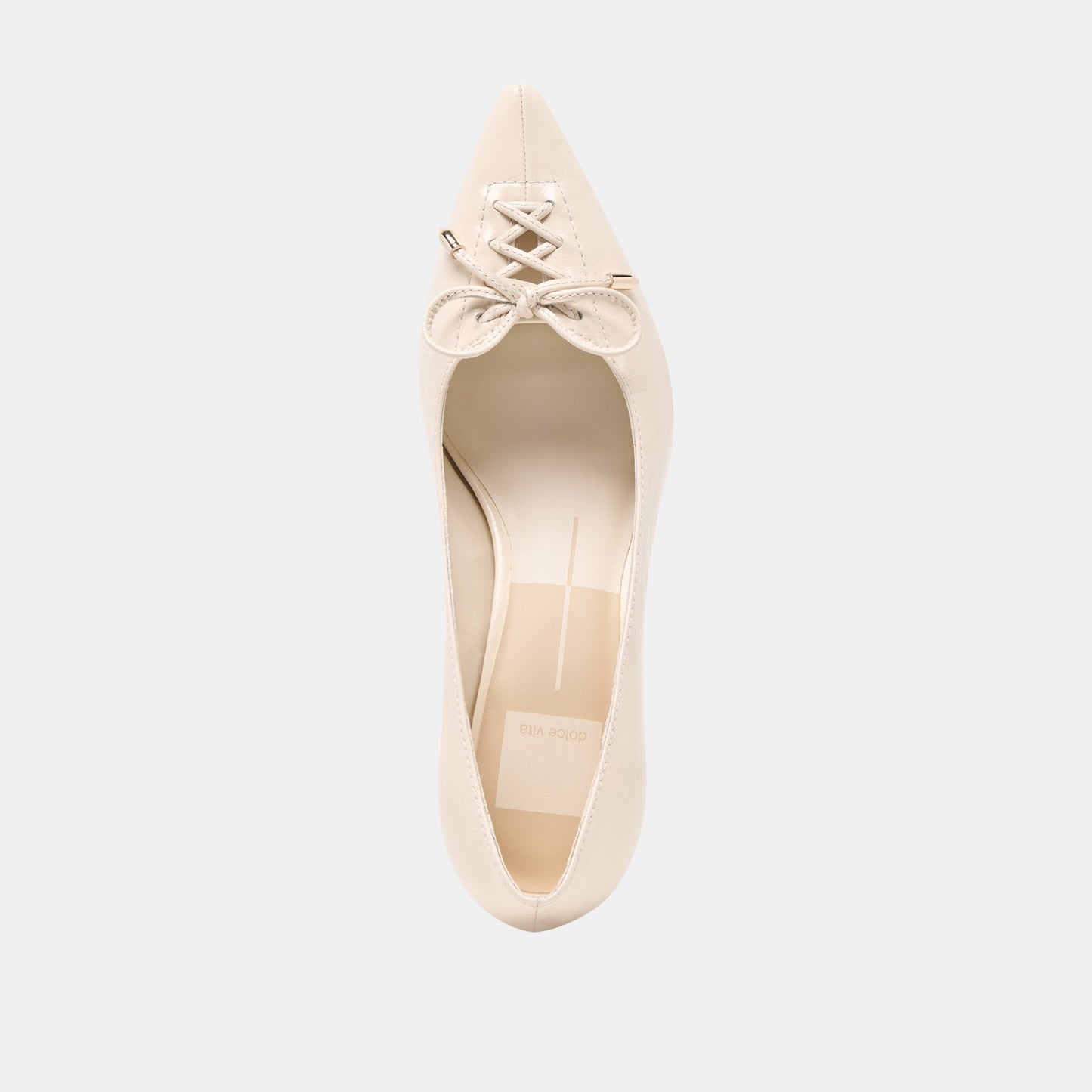 Clarie Bone Crinkle Patent Leather Heels - Dolce Vita