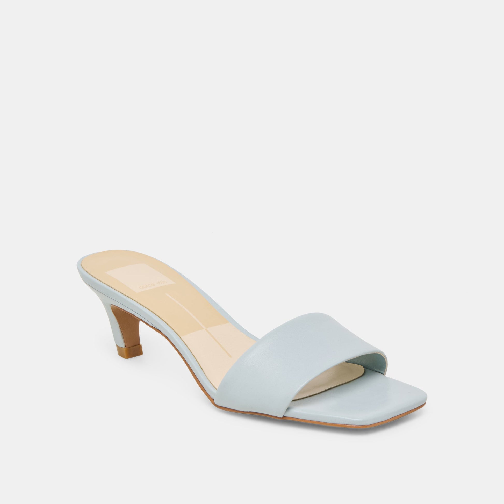 Rexa Ice Blue Leather Heels - Dolce Vita