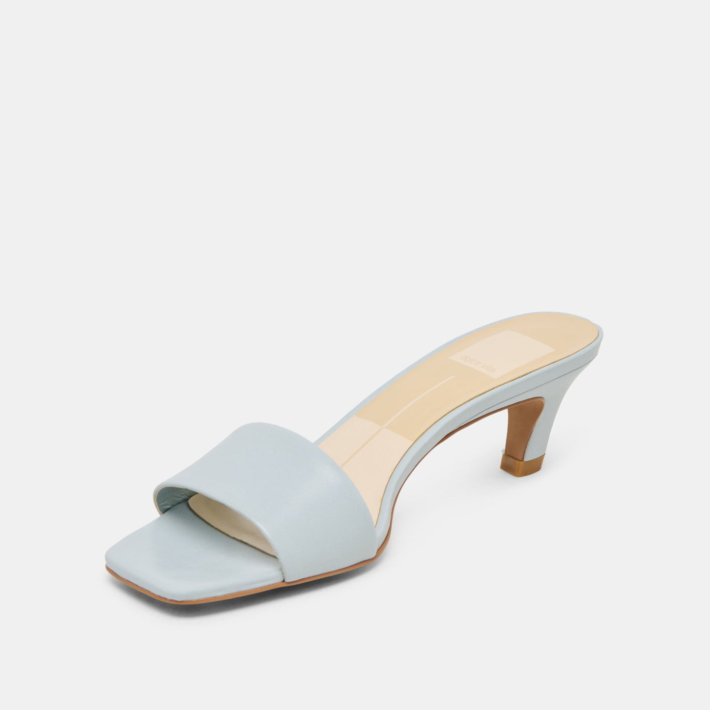 Rexa Ice Blue Leather Heels - Dolce Vita