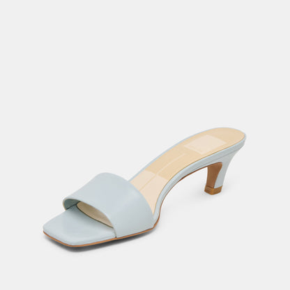 Rexa Ice Blue Leather Heels - Dolce Vita