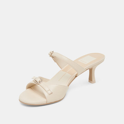 LORALI HEELS CREME LEATHER - Dolce Vita