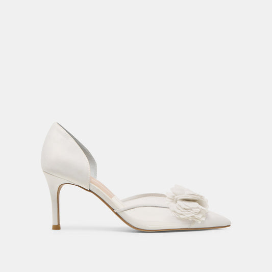 Evelin White Mesh Heels - Dolce Vita