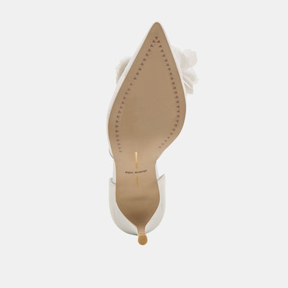 Evelin White Mesh Heels - Dolce Vita